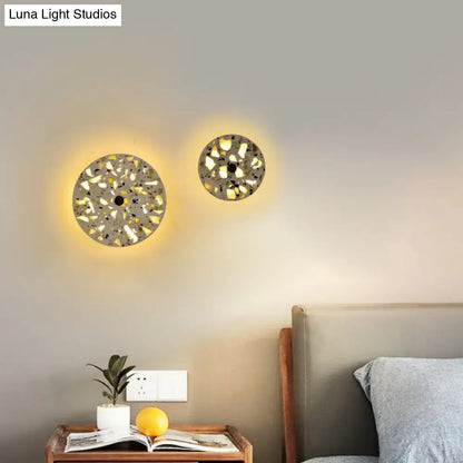 Art deco mosaic terrazzo led wall light living room sconce