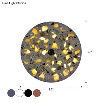 Art deco mosaic terrazzo led wall light living room sconce