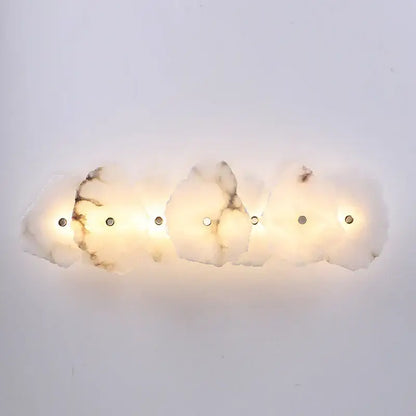 Art deco off white marble led wall sconce bedroom light
