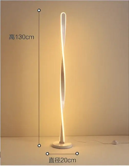 Art deco twisted gold floor lamp living room ambient light