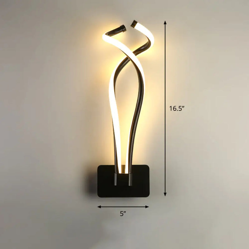 DecorBites™ Art Deco Twisting LED Wall Sconce: Metal Edition for Bedroom Lighting