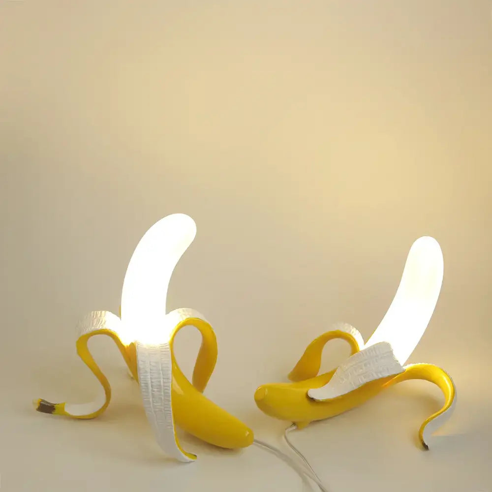 Art deco yellow banana lighting fixture bedroom glass lampshade led