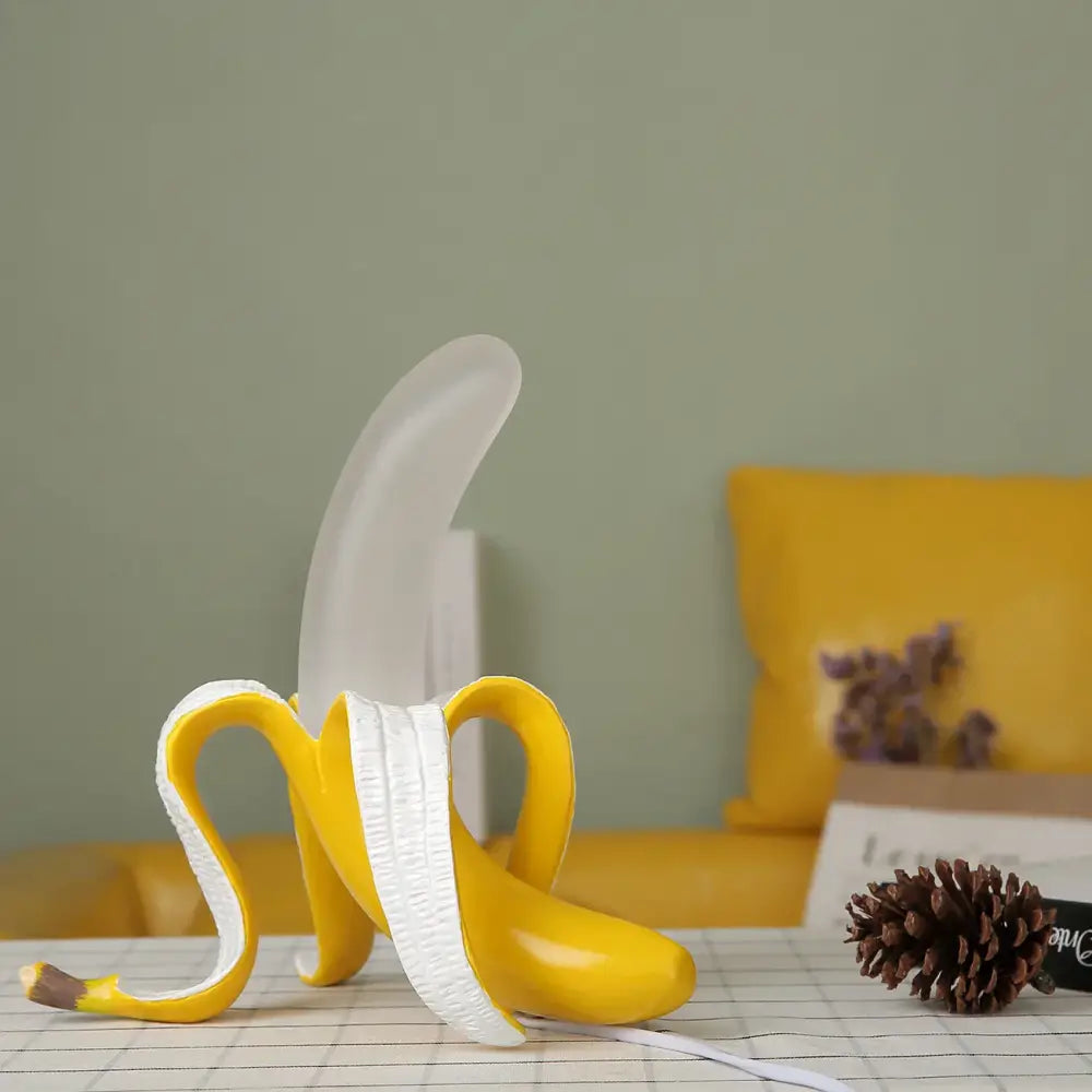 Art deco yellow banana lighting fixture bedroom glass lampshade led