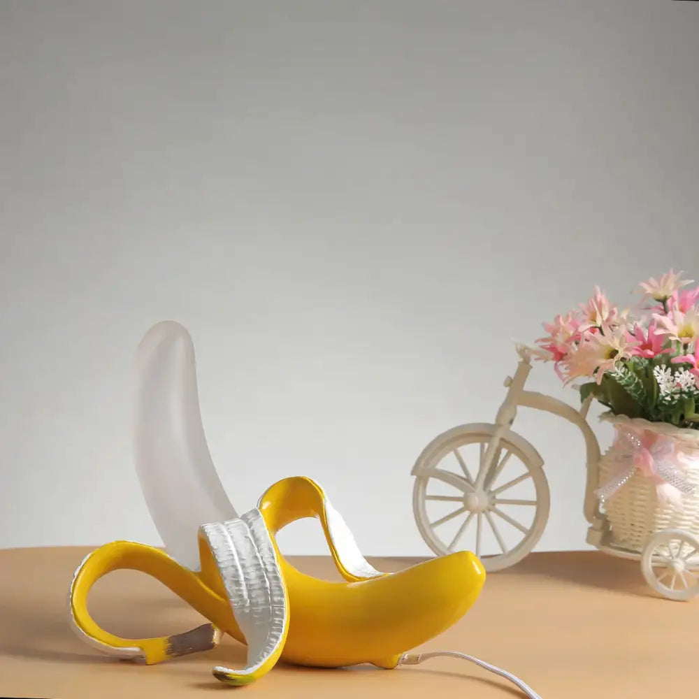 Art deco yellow banana lighting fixture bedroom glass lampshade led