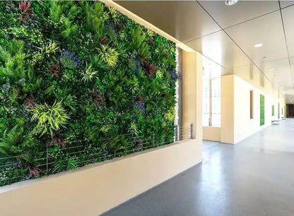 Country Fern Artificial Vertical Garden Green Wall Panel 40×40in 11 SQ FT – UV Resistant – Commercial Grade