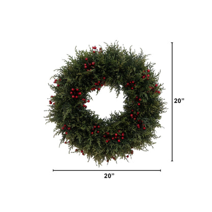 20” Cedar Berry Wreath