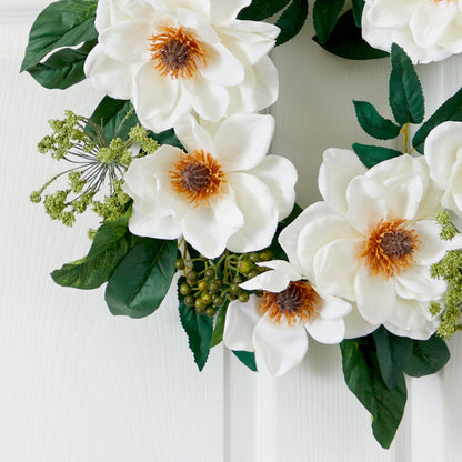 22" Magnolia Wreath