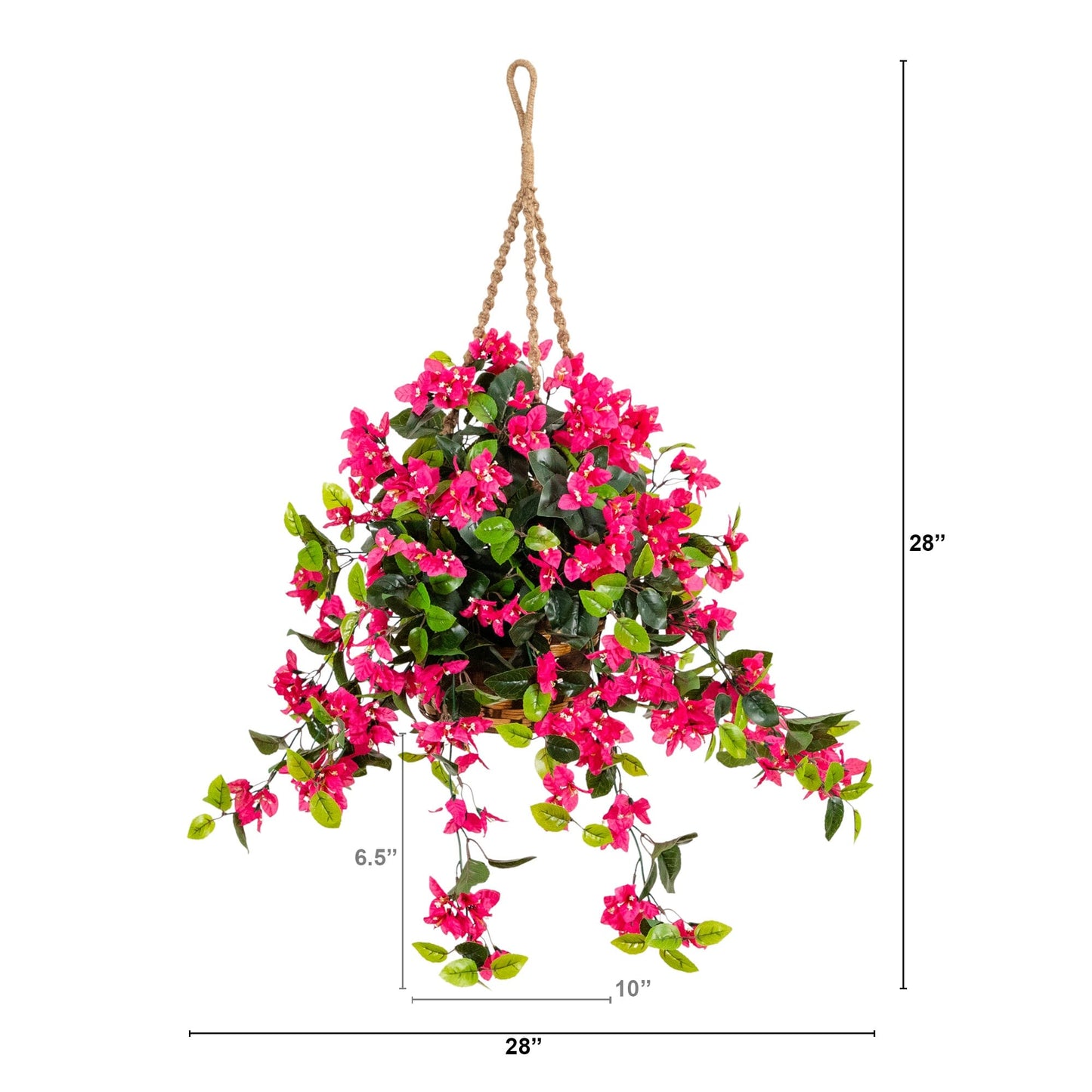 28” Bougainvillea Hanging Basket UV (Indoor/Outdoor)
