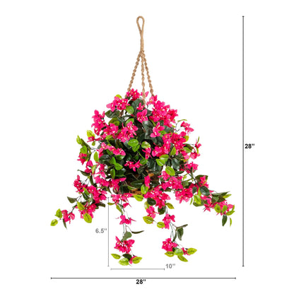 28” Bougainvillea Hanging Basket UV (Indoor/Outdoor)