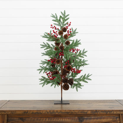 36” Pine & Berry Christmas Tree