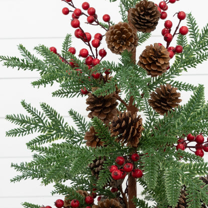 36” Pine & Berry Christmas Tree