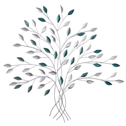 30” x 30” Hand-Painted Metal Tree of Life Wall Art Decor