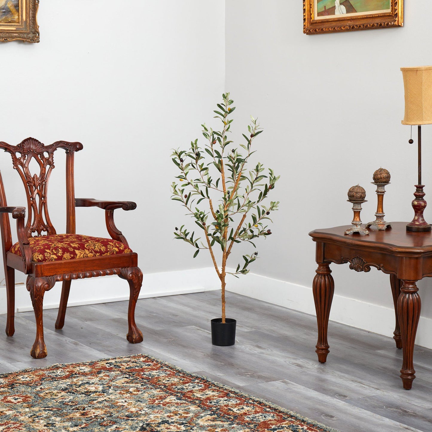 3.5’ Artificial Olive Tree with Sparse Design