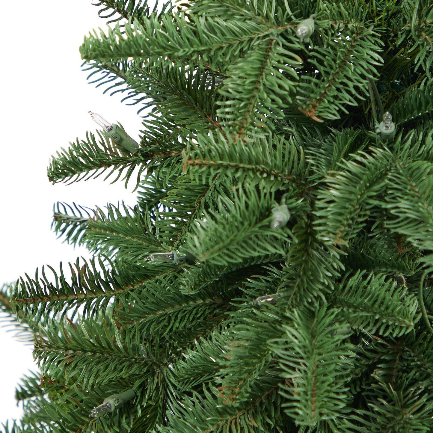 3.5’ South Carolina Spruce Artificial Christmas Tree with 100 White Warm Light and 458 Bendable Branches in Red Planter