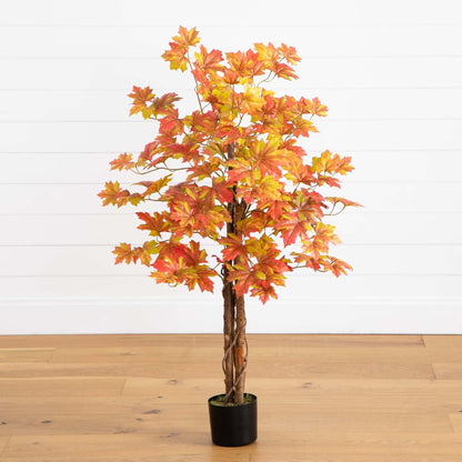 4’ Artificial Deluxe Fall Maple Tree