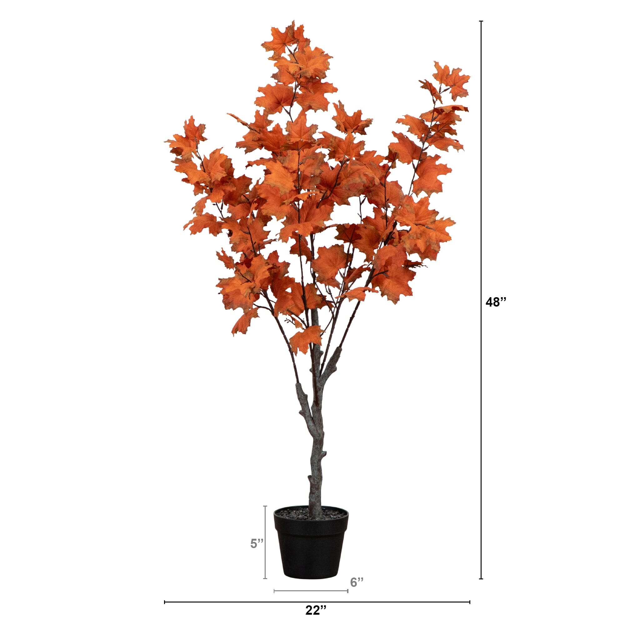 4’ Autumn Smoky Maple Artificial Fall Tree – NACS Home Decor