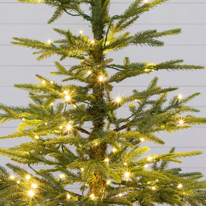 4’ Fraser Fir “Natural Look” Artificial Christmas Tree with 100 Clear LED Lights, a Burlap Base and 403 Bendable Branches