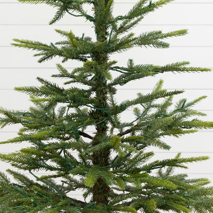4’ Fraser Fir “Natural Look” Artificial Christmas Tree with 100 Clear LED Lights, a Burlap Base and 403 Bendable Branches