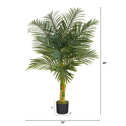 4’ Double Stalk Golden Cane Artificial Palm Tree