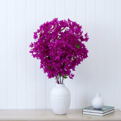 40” Artificial Purple Bougainvillea Arrangement with Vase