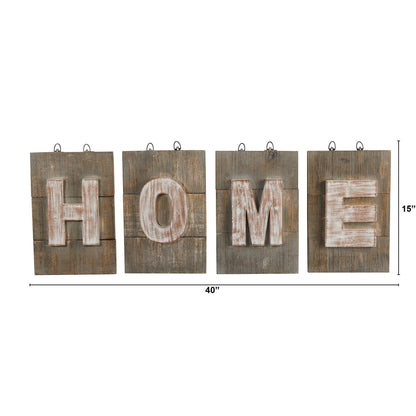 40” Rustic Farmhouse “HOME” Wall Art Decor