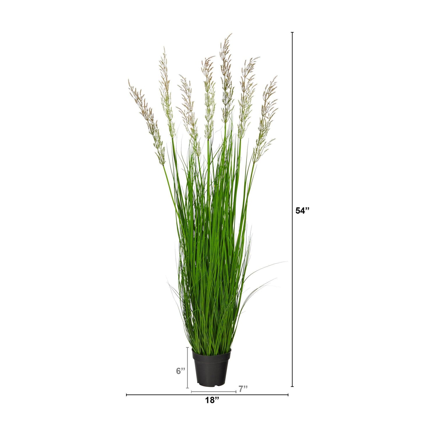 4.5’ Plum Grass Artificial Plant with Warm Plumes