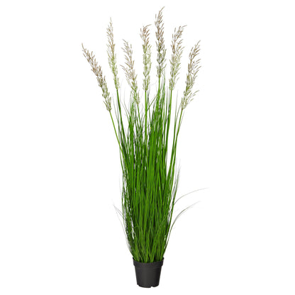 4.5’ Plum Grass Artificial Plant with Warm Plumes