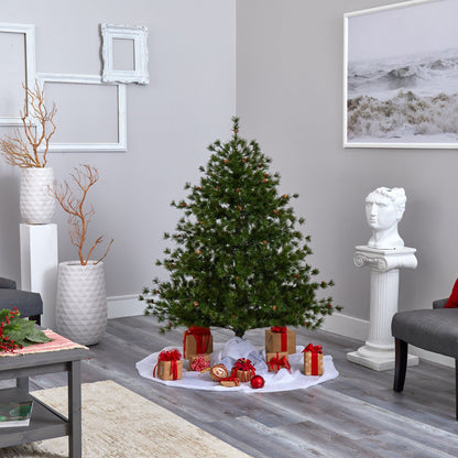 5’ Colorado Mountain Pine Artificial Christmas Tree with 250 Lights, 669 Branches and Pine Cones