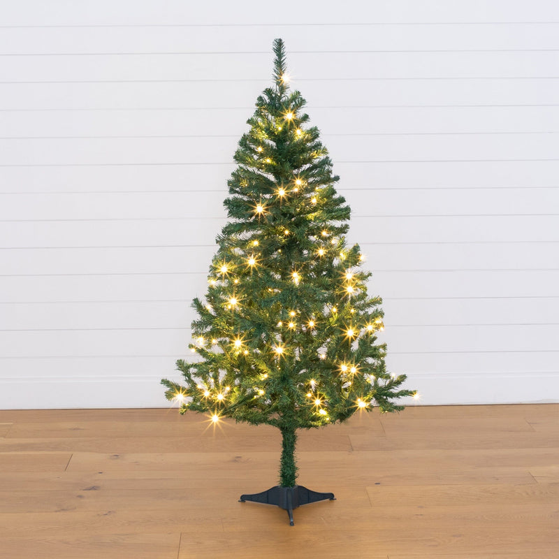 5' Northern Tip Pine Artificial Christmas Tree with 150 Clear LED Lights