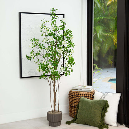 6’ Artificial Dogwood Tree