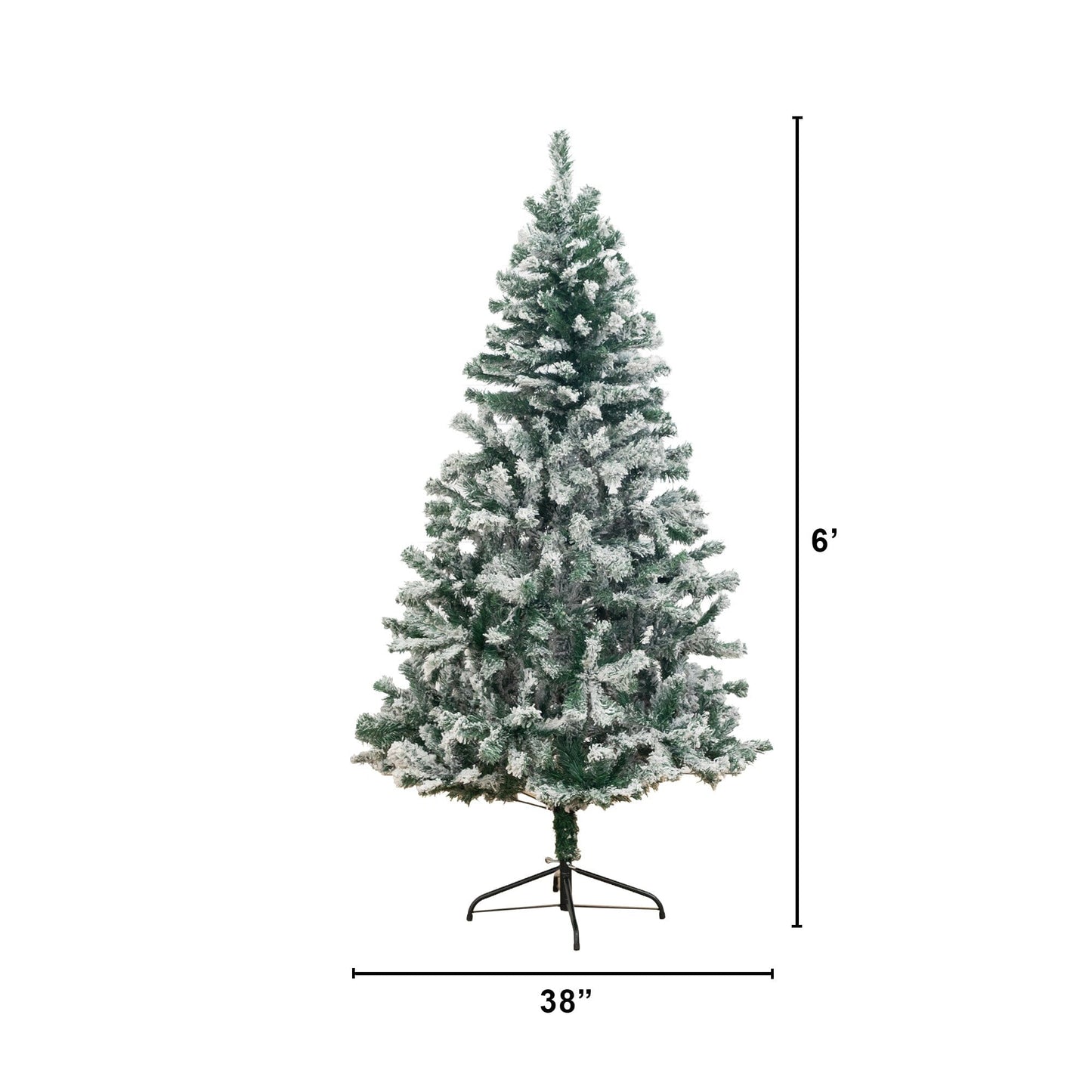 6' Flocked West Virginia Fir Artificial Christmas Tree