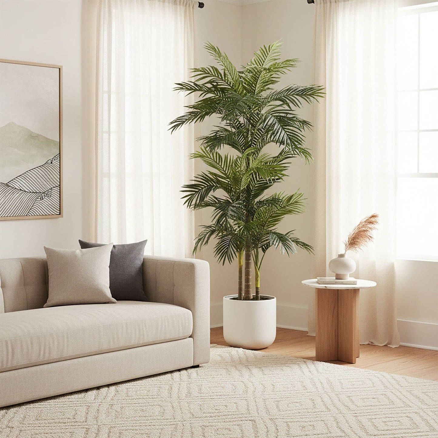 6.5' Golden Cane Artificial Palm Tree