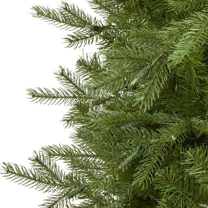 7' Vienna Fir Artificial Christmas Tree with 450 Warm White Lights and 843 Bendable Branches