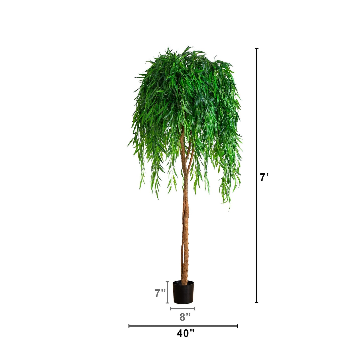 7' Artificial Willow Tree