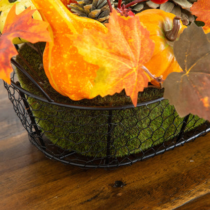 9" Pumpkin, Gourd, Berry and Maple Leaf Artificial Arrangement"
