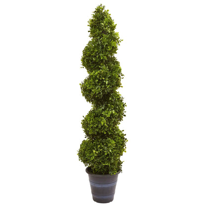 4' Boxwood Spiral Topiary with Planter (Indoor/Outdoor)