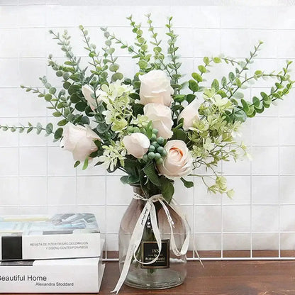 Artificial eucalyptus greenery stems for living room decor