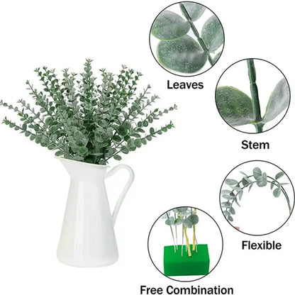Artificial eucalyptus greenery stems for living room decor