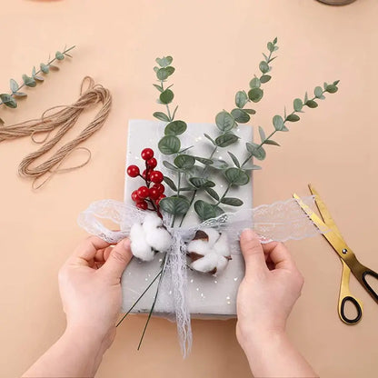Artificial eucalyptus leaves 100pcs living room greenery decor