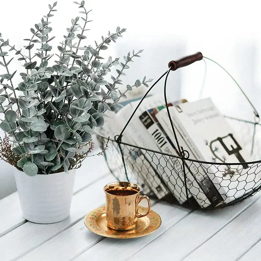 Artificial eucalyptus leaves 100pcs living room greenery decor