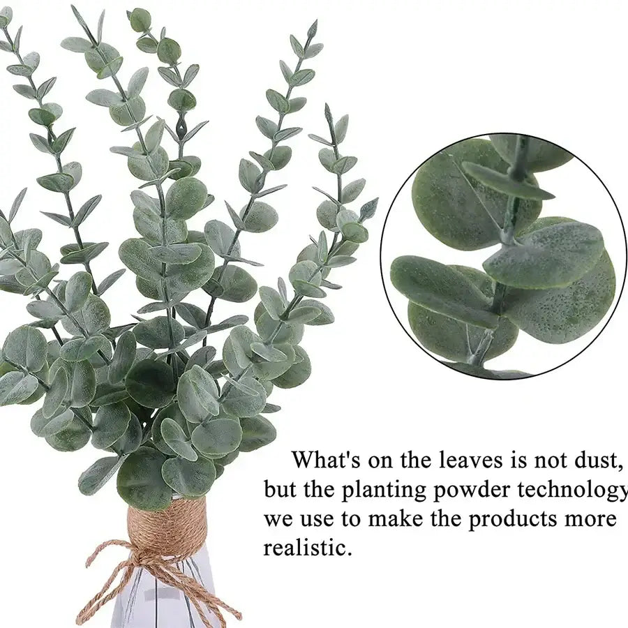 Artificial eucalyptus leaves 100pcs living room greenery decor