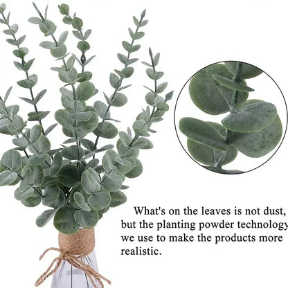 Artificial eucalyptus leaves 100pcs living room greenery decor