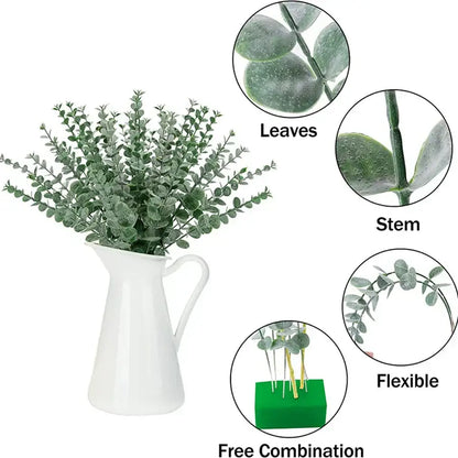 Artificial eucalyptus leaves 100pcs living room greenery decor