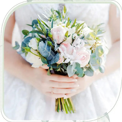 Artificial flower plants eucalyptus stems 90pcs wedding decor