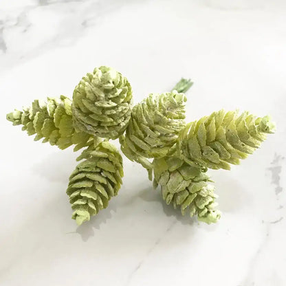Artificial green plant flower cherry berries bundle living room decor