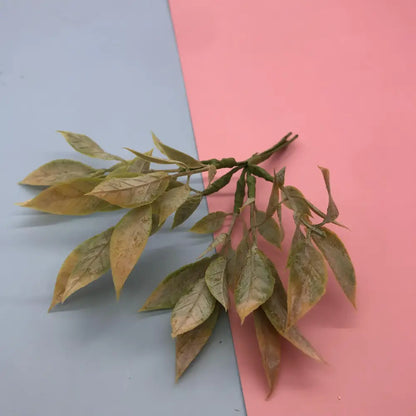 Artificial green plant flower cherry berries bundle living room decor