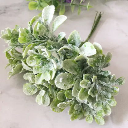 Artificial green plant flower cherry berries bundle living room decor