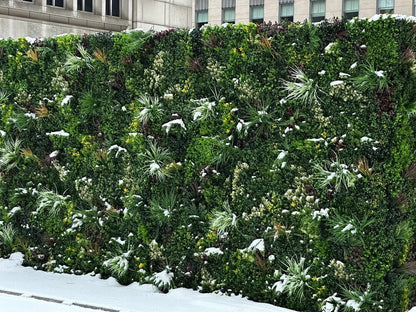 Evergreen Triptych Artificial Vertical Garden Green Wall Panel Set of 3 33 SQ FT – UV Resistant – Commercial Grade