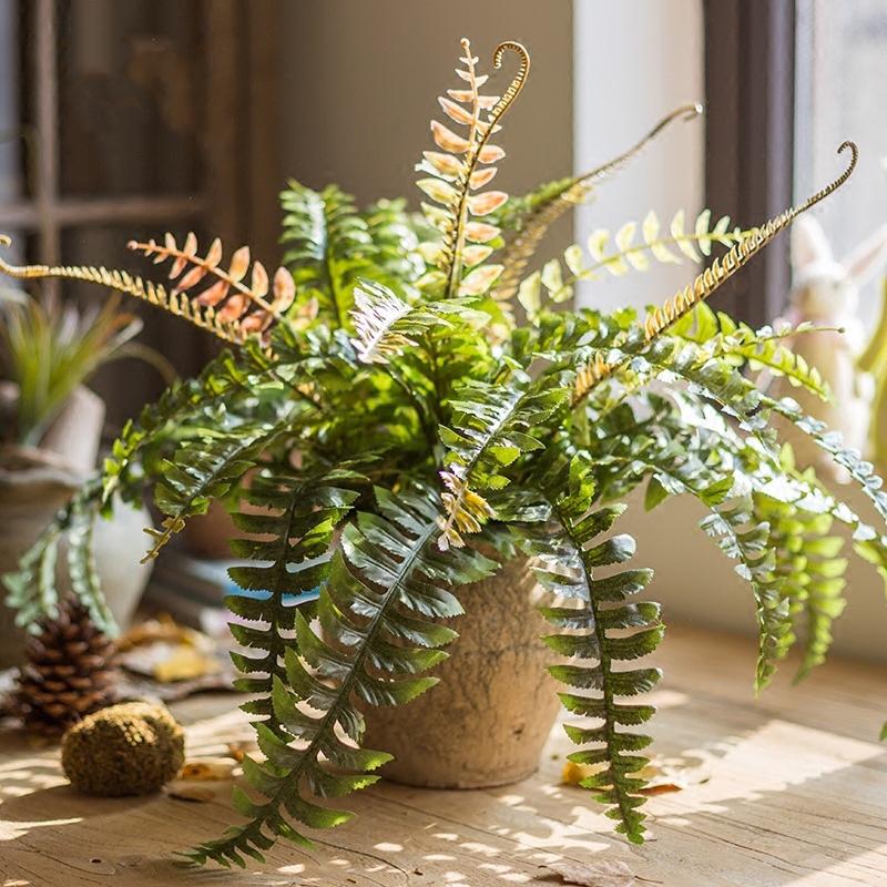 Artificial Faux Plant Big Rock Fern Stem 22" Tall, view 2