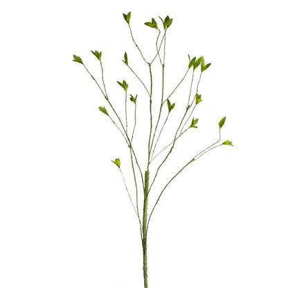 Artificial Faux Plant Green Leaf Rattan Stem 37" Tall